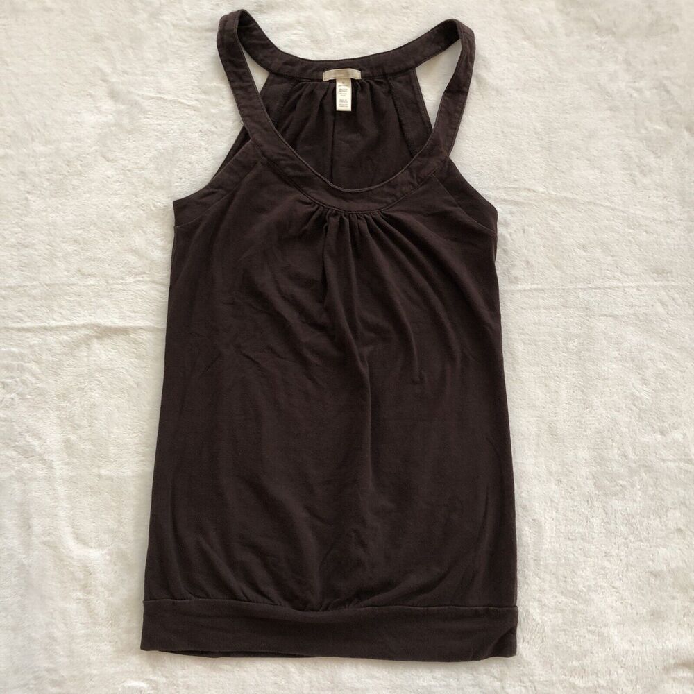 Ambiance Apparel Tank Top Juniors Size‎ Medium Brown Scoop Neck